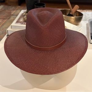 Janessa Leoné Scarlett Straw Hat in Chestnut Sz. Medium NWT